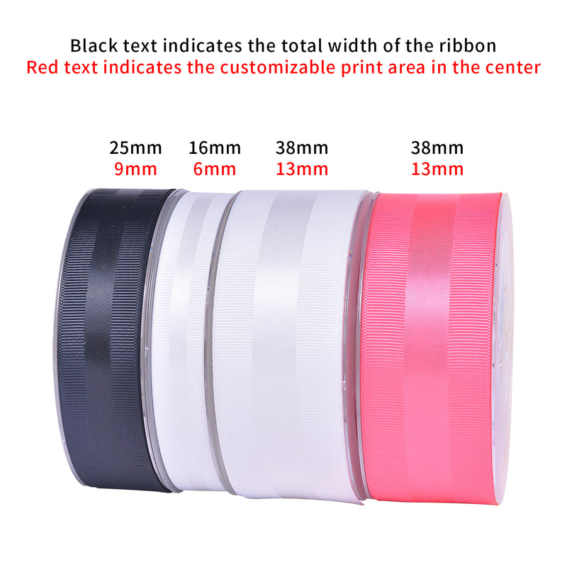 Elegant Custom Grosgrain Edge Satin Ribbon - 100 Yards per Roll for Crafting, Decorating, and Gift Wrapping